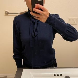 Merino wool navy sweater